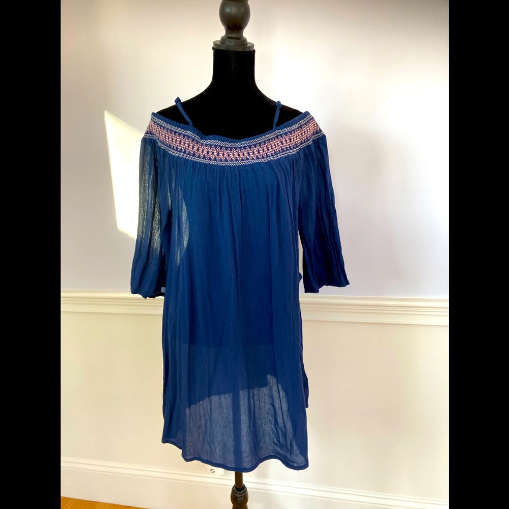 Navy Blue off shoulder sundress!